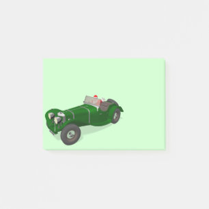 Santa Claus Happy Jaguar SS 90 Driver Post-it Notes