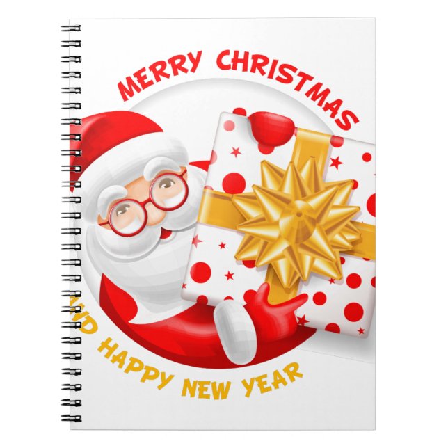 Santa Claus happy new year Notebook (Front)
