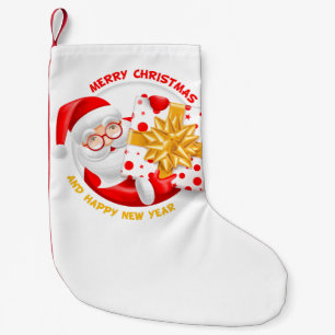 Santa Claus happy new year stocking