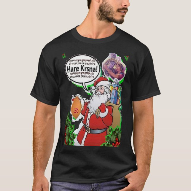 Santa Claus - Hare Krishna ॐ T-Shirt (Front)