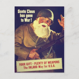 "Santa Claus has gone to War!" Holiday Postcard