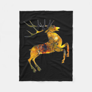 Santa Claus Has Many Reindeer - Egg Reindeer Fleece Blanket