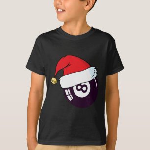 Santa Claus Hat Billiards 8 Ll Christmas T-Shirt