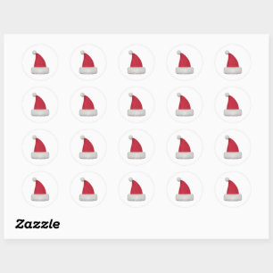 Santa Claus Hat Classic Round Sticker