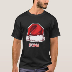 Santa Claus Hat Fiona Christmas Name T-Shirt