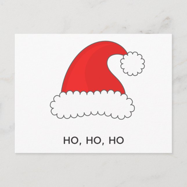 Santa Claus hat Holiday Postcard (Front)