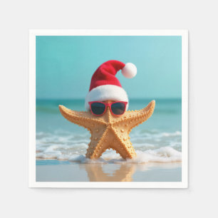 Santa Claus Hat On a Starfish Napkin
