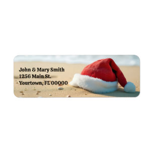Santa Claus Hat On a Tropical Beach
