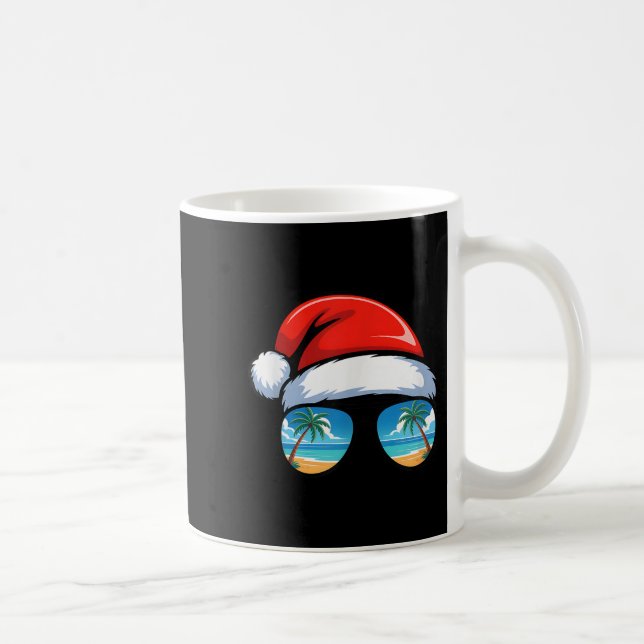 Santa Claus Hat Sungles Beach Christmas In July Su Coffee Mug (Right)