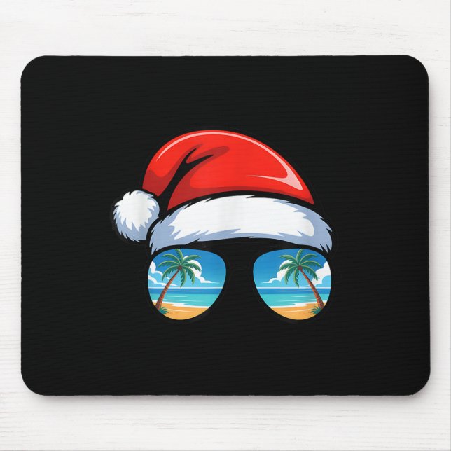 Santa Claus Hat Sungles Beach Christmas In July Su Mouse Mat (Front)