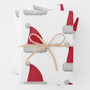 Santa Claus Hat Wrapping Paper Sheet