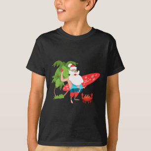 Santa Claus Hawaii Beach Funny Christmas In July M T-Shirt
