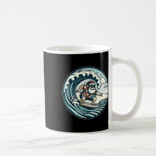 Santa Claus Hawaiian Surfing Christmas Aloha Tropi Coffee Mug