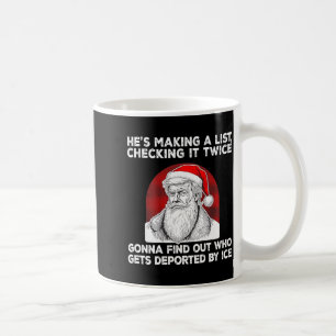 Santa Claus He's Making A List Checking It Twice ( Coffee Mug
