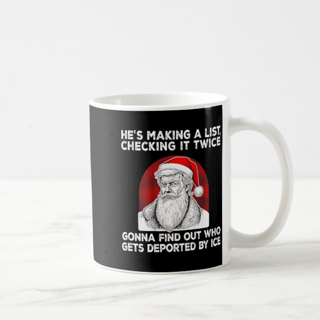 Santa Claus He's Making A List Checking It Twice ( Coffee Mug (Right)