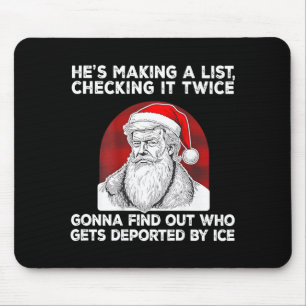 Santa Claus He's Making A List Checking It Twice ( Mouse Mat
