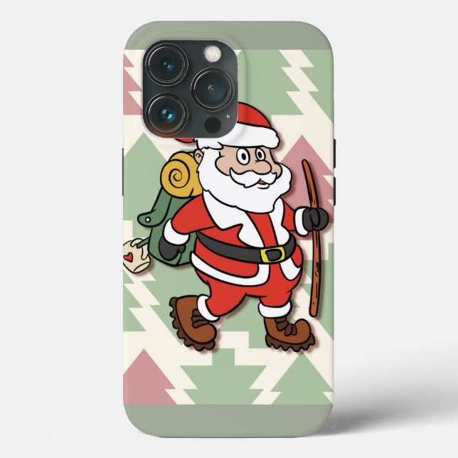 Santa Claus hiker Case-Mate iPhone Case (Back)