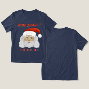 Santa Claus HO HO HO Merry Christmas Tri-Blend Shirt