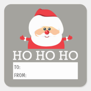 Santa Claus HO HO HO Square Sticker