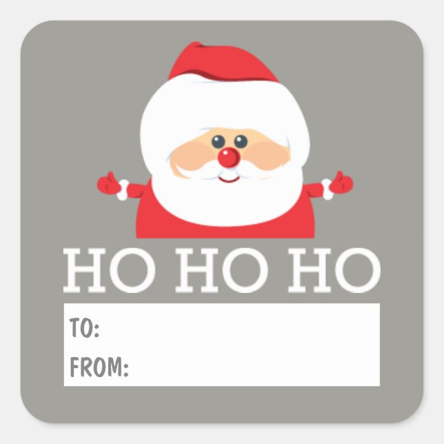Santa Claus HO HO HO Square Sticker (Front)