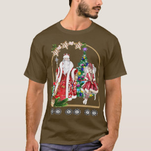 Santa Claus HO HO HO With Snow Helper Christmas De T-Shirt