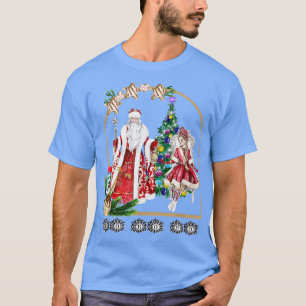 Santa Claus HO HO HO With Snow Helper Christmas De T-Shirt