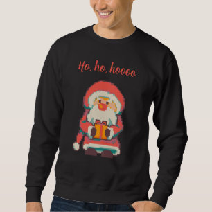 Santa Claus Ho, Ho, Pixelart, Pixel Art Sweatshirt
