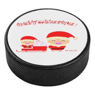 Santa Claus Hockey Puck