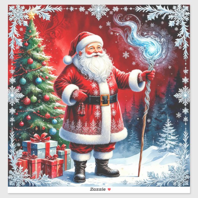 Santa Claus Holding Magic Staff (Sheet)