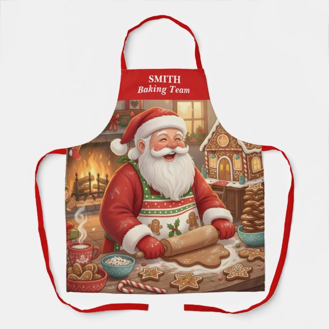 Santa Claus Holiday Baking Apron (Front)