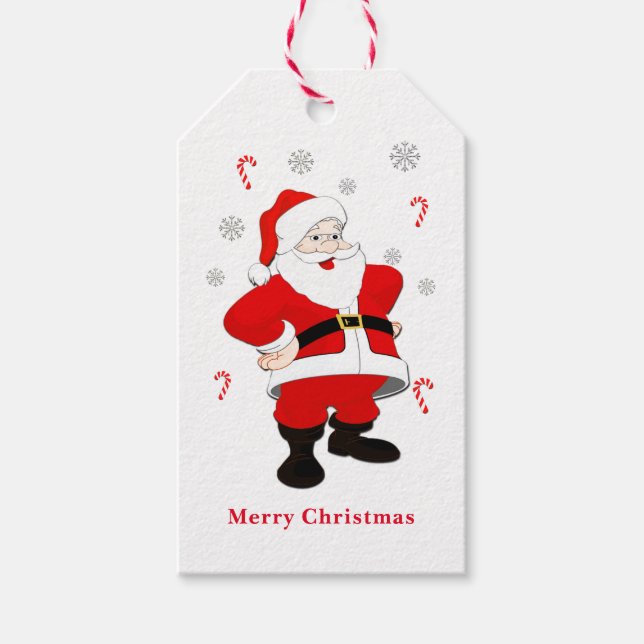 Santa Claus Holiday Gift Tag (Front)
