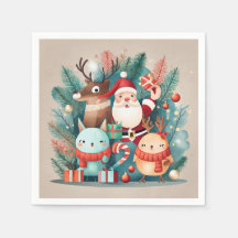 Santa Claus Holiday Napkin