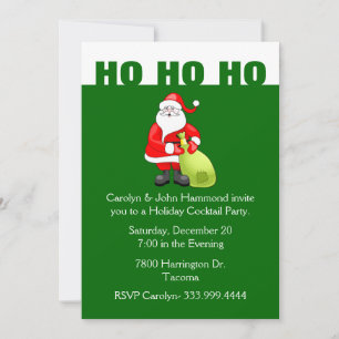 Santa Claus Holiday Party Invitation
