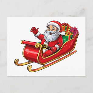 Santa claus holiday postcard