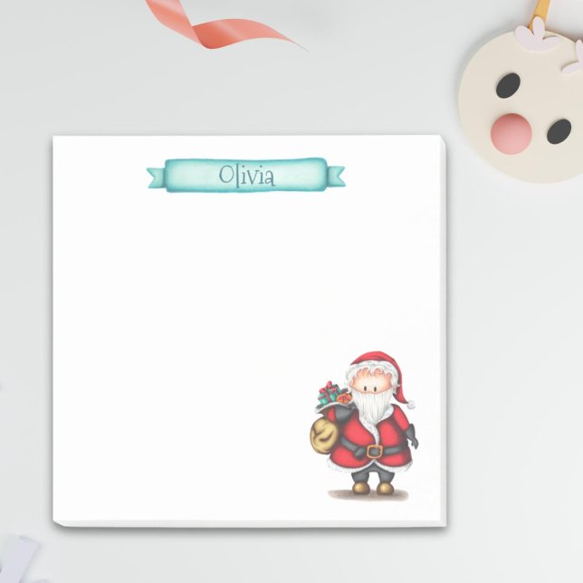 Santa Claus Holidays Personalised Post-it Notes (Creator Uploaded)