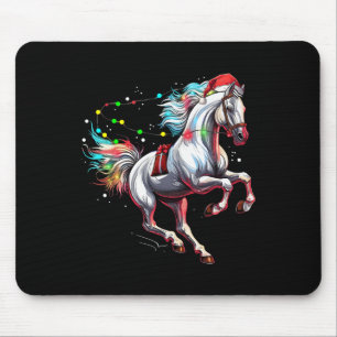 Santa Claus Horse Christmas Art Horse Riding Dress Mouse Mat