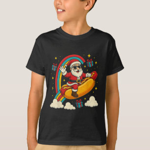 Santa Claus Hotdog Funny Christmas Design  T-Shirt