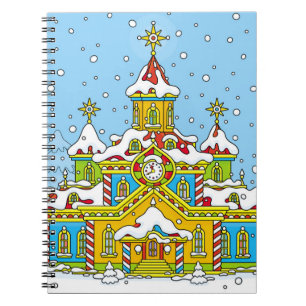 Santa Claus housesanta,claus,house,winter,frost,gr Notebook