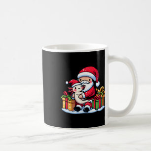Santa Claus Hugs Axolotl Christmas Pajama Family M Coffee Mug