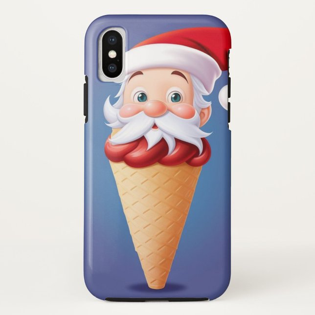 Santa Claus Ice Cream Cone iPhone / iPad case (Santa Claus, Christmas Theme ice cream Cone iPhone Case!)