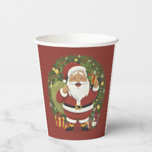 Santa Claus Illustration Christmas Paper cup