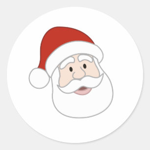 Santa Claus Illustration Classic Round Sticker