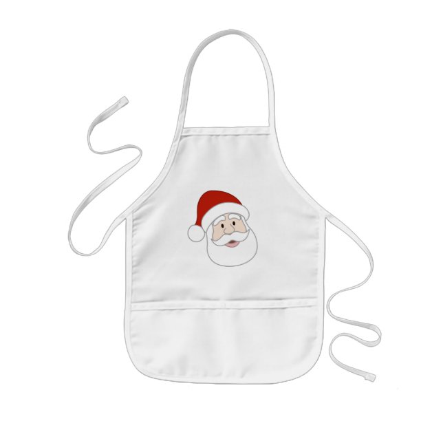 Santa Claus Illustration Kids Apron (Front)