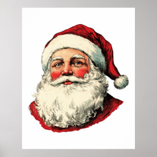 Santa claus illustration poster