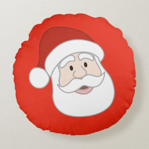 Santa Claus Illustration Round Cushion