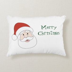 Santa Claus Illustration & Text Decorative Cushion
