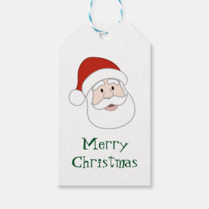 Santa Claus Illustration & Text Gift Tags