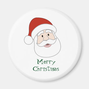 Santa Claus Illustration & Text Magnet