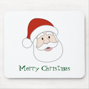 Santa Claus Illustration & Text Mouse Mat