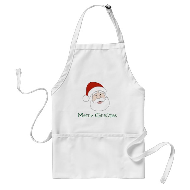 Santa Claus Illustration & Text Standard Apron (Front)